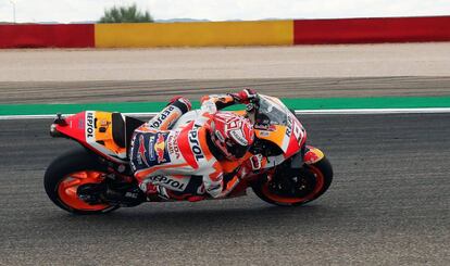 Márquez, durante la carrera.