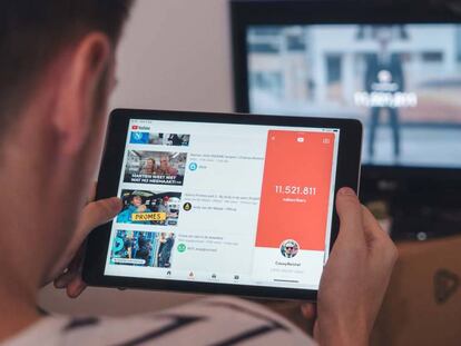 Uso de YouTube en un tablet