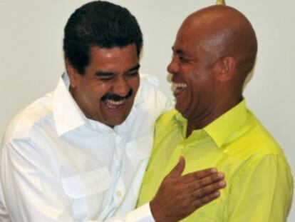 Nicolás Maduro con su homólogo de Haití, Michel Martelly