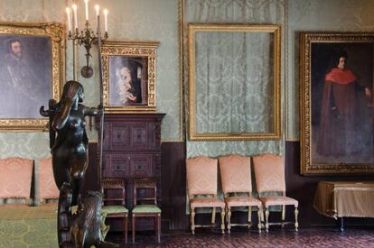 Una imagen del museo Isabella Stewart Gardner, sin las obras sutraídas.