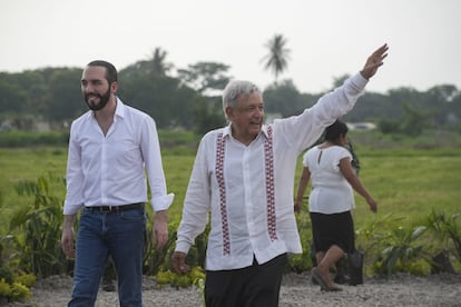 Andrés Manuel López Obrador, Presidente de México, y Nayib Bukele, presidente de El Salvador