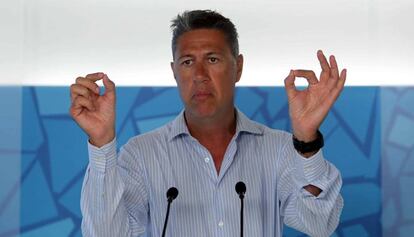 El presidente del PPC, Xavier García Albiol, este miércoles.