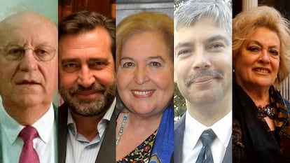 De izquierda a derecha, Juan Armindo Hernández, Luis Arroyo, Acacia Domínguez, Miguel Pastrana y Mayte Pedraza.