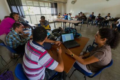 Estudiantes colombianos.