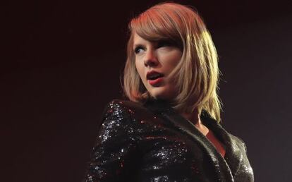 Taylor Swift en un concierto en China.