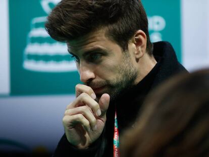 Piqué, durante un acto en la Caja Mágica de Madrid.