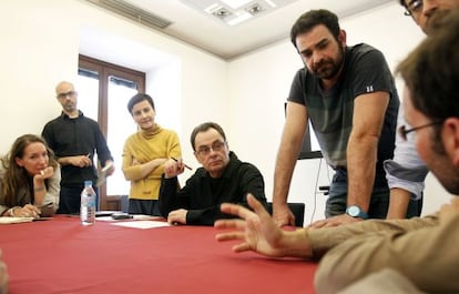 Gerhard Steidl durante el taller de edici&oacute;n de libros de fotogr&aacute;f&iacute;a, el pasado s&aacute;bado, en Alcal&aacute; de Henares.