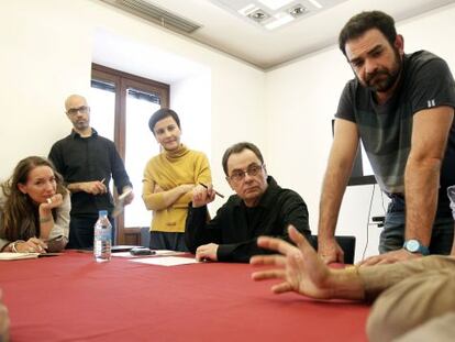 Gerhard Steidl durante el taller de edición de libros de fotográfía, el pasado sábado, en Alcalá de Henares.