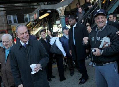 El alcalde de Nueva York, Michael Bloomberg, celebra su segunda reelección hoy en Brooklyn
