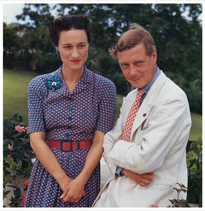 Wallis Simpson y Eduardo VIII en Nassau, Bahamas, en 1942.