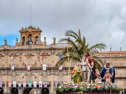 Procesión de la Borriquilla en Salamanca, de la Hermandad de Jesús Amigo de los Niños, en marzo de 2017.