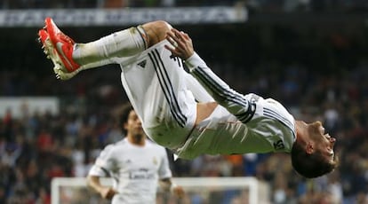 Ramos celebra su gol a Osasuna