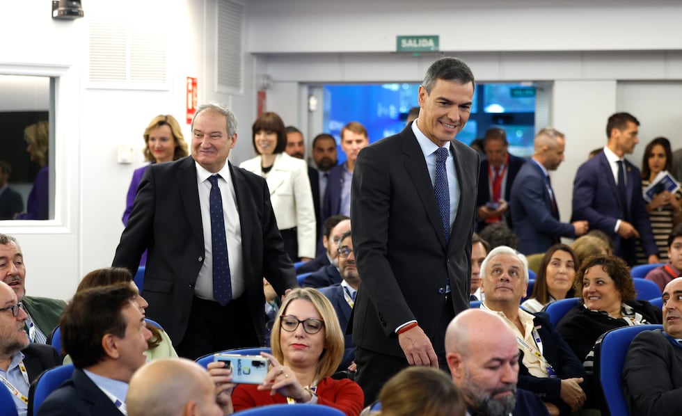 El presidente del Gobierno, Pedro Sánchez, en la presentación de la jornada ‘Transformando las pymes con el Plan de Recuperación’, este jueves en Madrid.