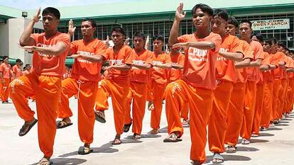 Presos de la cárcel filipina de Cebu