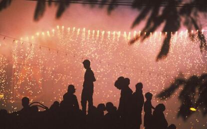 Celebración de las tradicionales 'festas juninas' en la ciudad de Nazaré, cerca de Salvador de Bahía (Brasil).