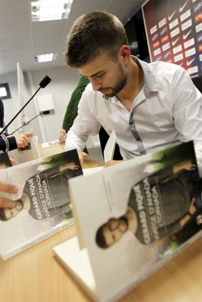 Gerard Piqué, durante la presentación de su libro.