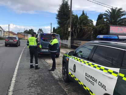 Efectivos de la Guardia Civil en Galicia el 15 de octubre.