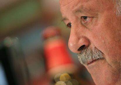 Vicente Del Bosque, durante una conferencia de prensa.