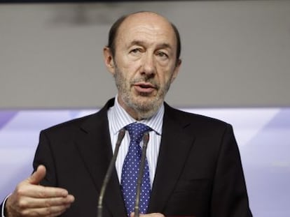 El líder del PSOE, Alfredo Pérez Rubalcaba.
