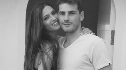 Foto de Iker Casillas y Sara Carbonero publicada en el blog de la periodista
