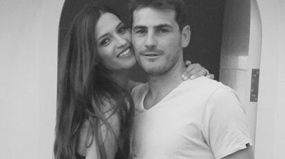 Foto de Iker Casillas y Sara Carbonero publicada en el blog de la periodista