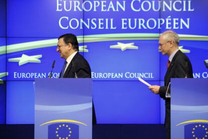 José Manuel Durão Barroso y Herman van Rompuy, el pasado viernes en Bruselas.