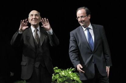 Enero del 2012, en Nantes, Francia, junto a Francois Hollande.