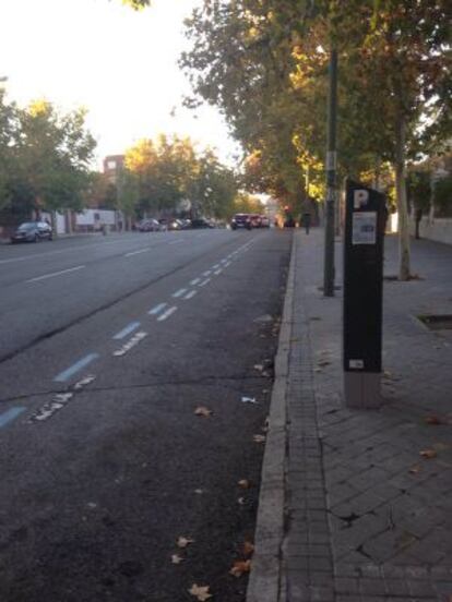 Calle del General López Pozas, cerca de la Plaza de Castilla.