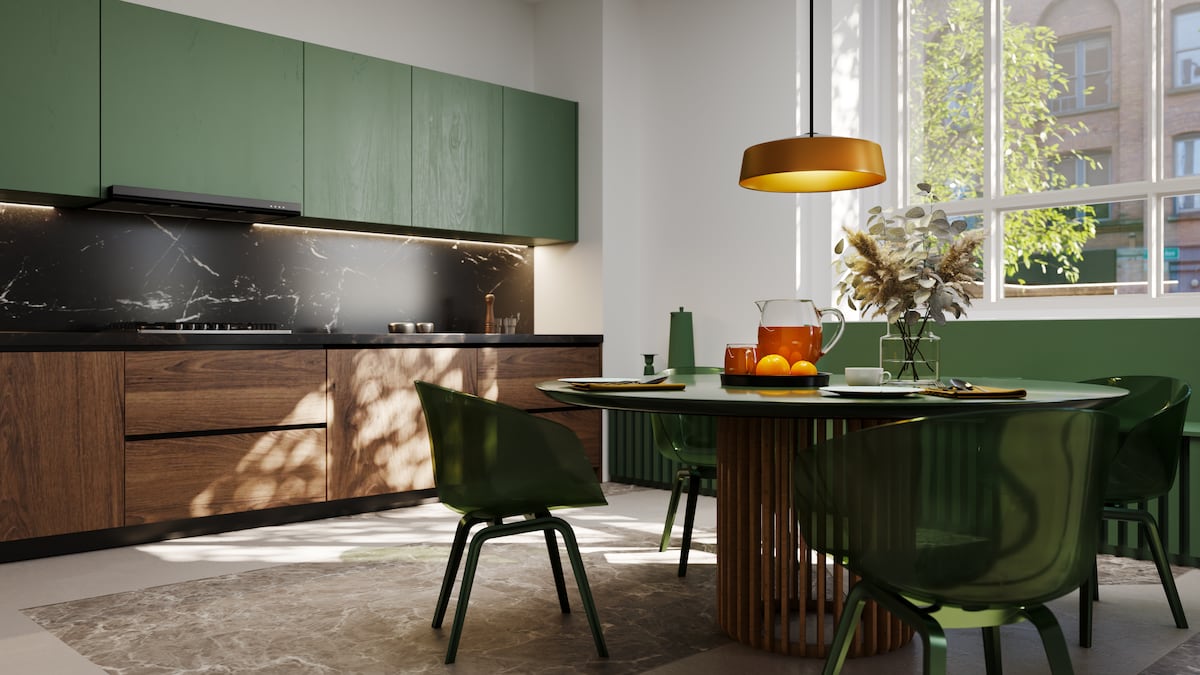 Una casa verde: el color que se ha convertido en una tendencia de ...