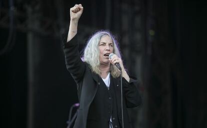 La cantante Patti Smith, en un momento del concierto.