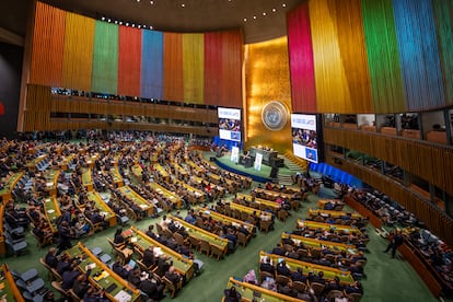 Vista general de la sede de Naciones Unidas durante la cumbre sobre los ODS, en Nueva York, el pasado 18 de septiembre.