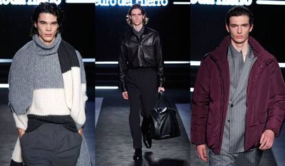 Tres propuestas de Pedro del Hierro para la temporada otoño/invierno 2020, firmadas por el director creativo Álex Miralles.