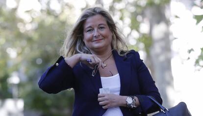 Virginia López Negrete, abogada de Manos Limpias, este martes en la Audiencia Nacional.