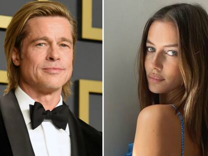 El actor Brad Pitt y la modelo Nicola Poturalski.