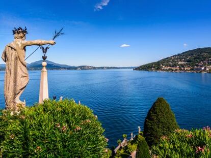 Vistas al lago Maggiore desde la isla Bella, en Italia.