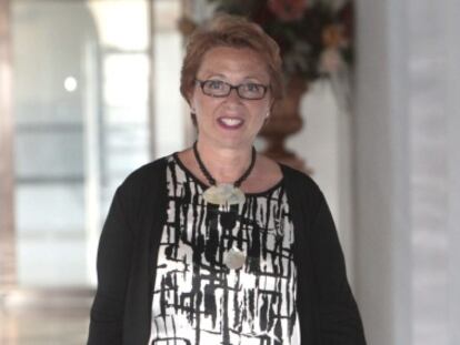 La consejera de Hacienda y Administración Pública, Carmen Martínez Aguayo, a su llegada a la comisión de investigación de los ERE.