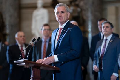 Speaker of the House Kevin McCarthy, R-Calif., at the Capitol in Washington, March 10, 2023.