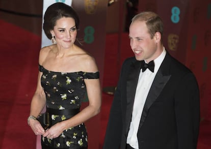 Los duques de Cambridge, en los premios Bafta del año pasado.