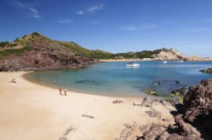 Vista de Cala Pregonda, en Menorca.