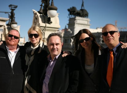 Mario Batali, Gwyneth Paltrow, Ferran Adrià, Claudia Bassols y Mark Bittman en la Terraza del Casino de Madrid