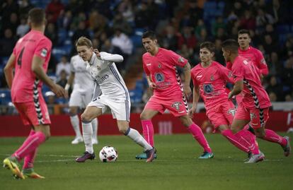 Odegaard, en el partido de Copa del Madrid frente a la Cultural.