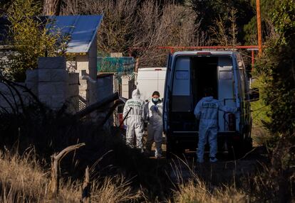 Trabajos de investigan la desaparición, el pasado 12 de enero, de Esther López de la Rosa en la localidad vallisoletana de Traspinedo.