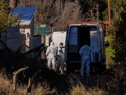 Trabajos de investigan la desaparición, el pasado 12 de enero, de Esther López de la Rosa en la localidad vallisoletana de Traspinedo.
