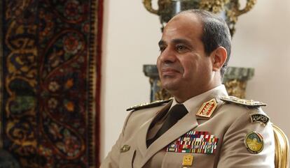 El general Al-Sisi en una reunión en Egipto.