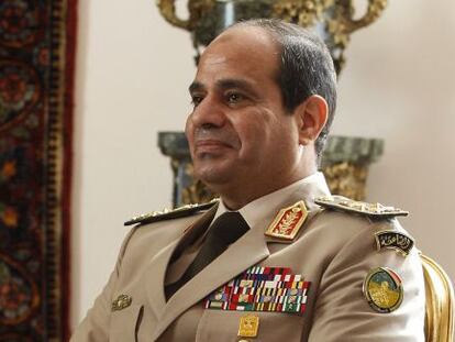 El general Al-Sisi en una reuni&oacute;n en Egipto.
