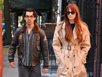 Joe Jonas y Sophie Turner, paseando por las calles del West Village de Manhattan, en noviembre de 2022.