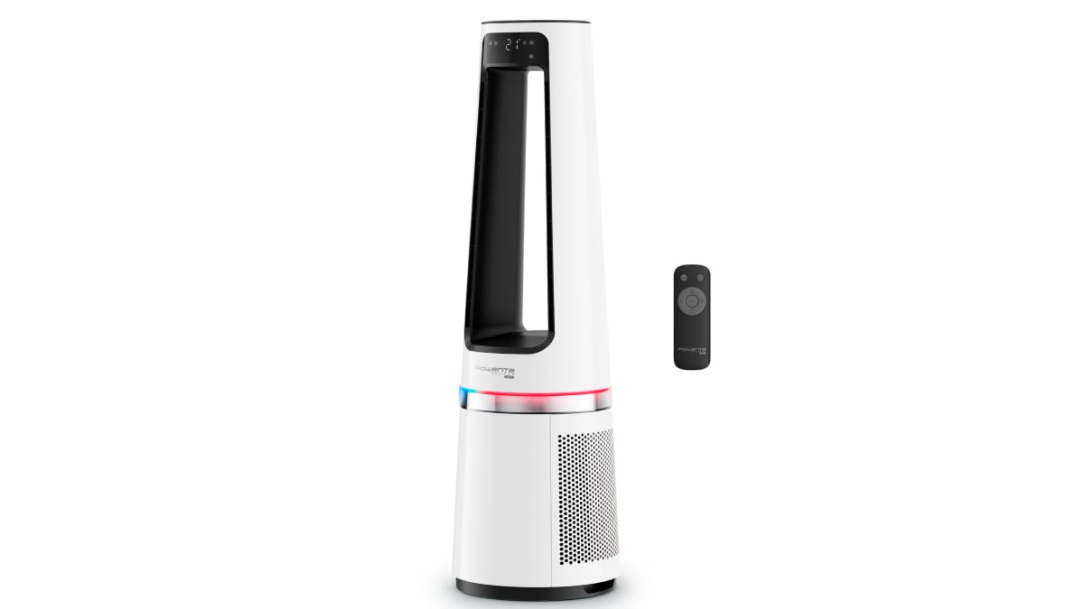Purificador, ventilador y calefactor conectados desde la aplicación, de Rowenta.
