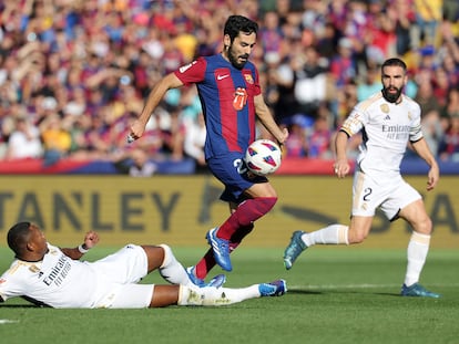 Ilkay Gundogan durante el Clásico contra el Real Madrid.