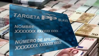 La tarjeta azul del PP.