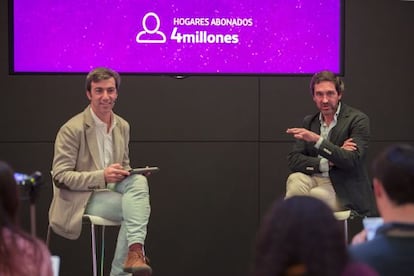 Pablo Romero, director de contenidos de Yomvi, e Ignacio Fernández-Vega, director de Movistar + en Telefónica España.